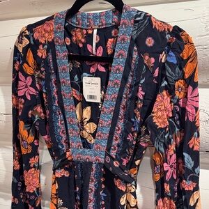 Free People Multicolor Floral Boho Dress